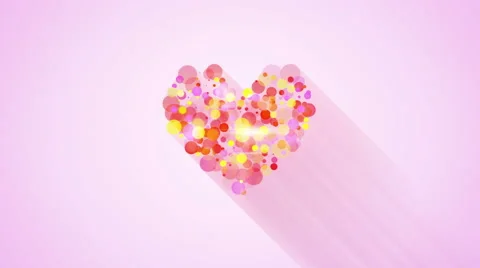 Glowing heart shape loopable animation 4k (4096x2304) Stock Footage 55569349