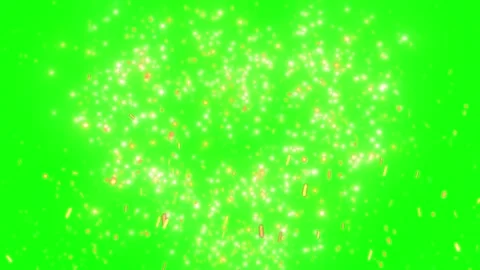 Glowing heart shape made of sparkles on green background Stock Footage 337445012