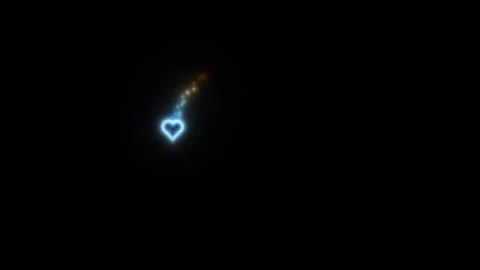 Glowing heart shape with sparkles on dark background Stock Footage 338288654