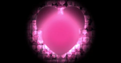 Glowing Heart Shaped Pattern Stock Footage 327442541