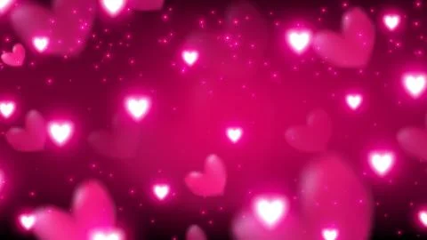 Glowing hearts of abstract background Stock Illustration