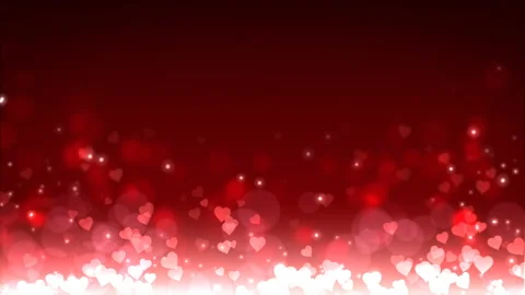 Glowing hearts appear on the shining background. Valentines Day holiday abstract Video stock 101101465