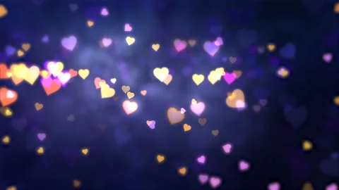 Glowing hearts appear on the shining background. Valentines Day holiday abstract Stock Footage 101419894