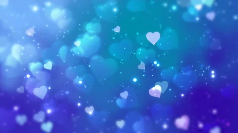 Glowing hearts appear on the shining background. Valentines Day holiday. Video stock 102298140