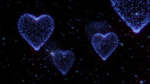 Glowing hearts background Video stock 71487686