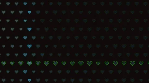 Glowing hearts create a love motion background for Valentines Day in a colo.. Stock Footage 325036913