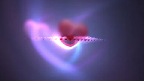 Glowing Hearts Dreamy Gradient Background Stock Footage 305158994