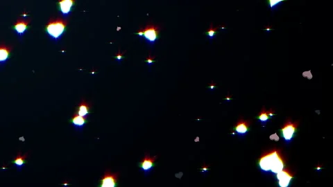 Glowing Hearts dust flow motion for Valentine Stock Footage 169673568