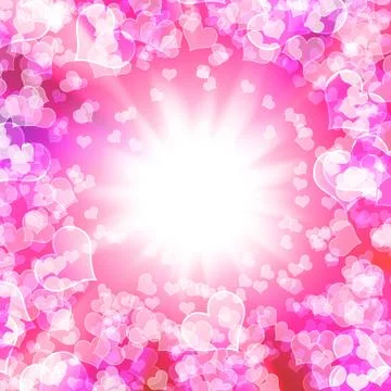 Glowing hearts Stock Photos