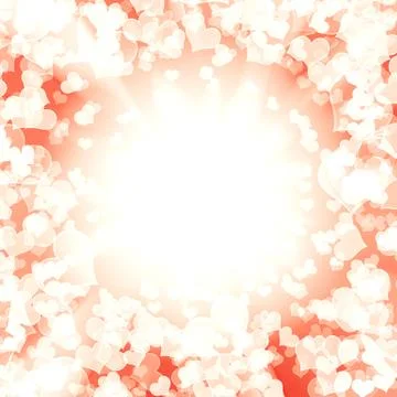 Glowing hearts Stock Photos