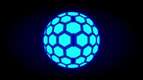 Glowing Hex Sphere Stock Footage 335632983