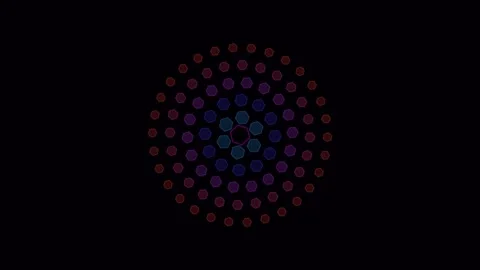 Glowing Hexagon Mandala Pattern Animation Stock Footage 340364767