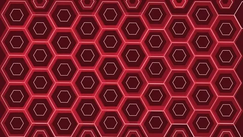 Glowing hexagon pattern background with repeating geometric cells and a dig.. Stock Footage 337081609