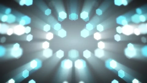 Glowing hexagon shape pattern loop motion lights animation background Vidéo 341833268