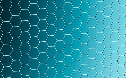 Glowing hexagonal background, 3d rendering. イラスト素材