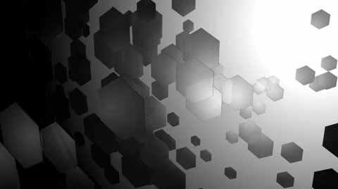 Glowing hexagonal monochrome Stock Footage 52810351