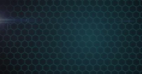 Glowing hexagonal pattern creating futuristic digital background with abstract Stock Photos
