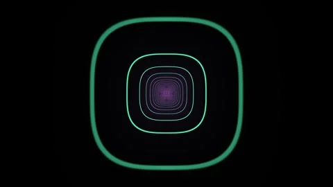 Glowing hexagonal wireframe tunnel background shows motion Stock Footage 341527937
