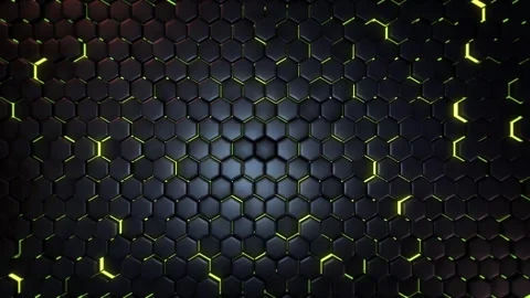 Glowing Hexagons, Data Points, Numbers In A Futuristic Cyberspace Background, Hi Stock Footage 341900941
