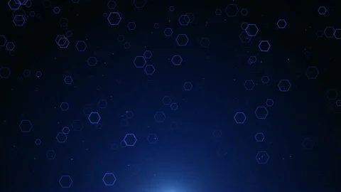 Glowing Hexagons Digital Environment Technology Video Animated Background Stock Footage 341658652