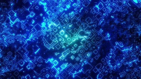 Glowing High Technology Shapes Loop 스톡 동영상 165132049