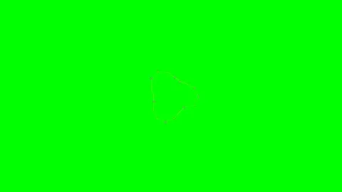 A glowing holographic triangle floating against a vibrant green background 動画素材 340902740