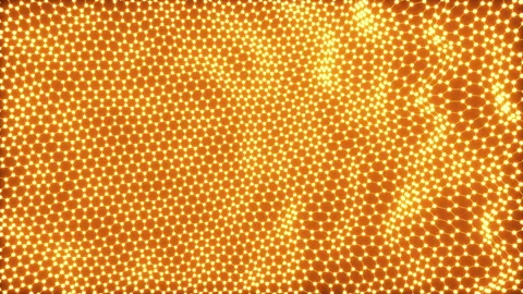 Glowing honeycomb texture in neon light on a black background. 스톡 동영상 229075344