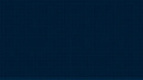 A glowing horizontal blue laser line over a dark technical grid background Stock-Footage 336263237