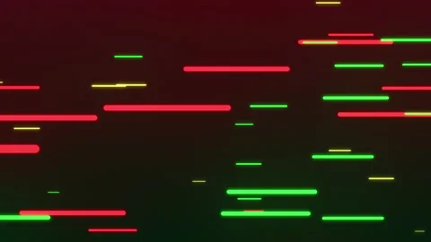 Glowing horizontal lines across the screen. Neon lines on gradient background Stock Footage 227796694