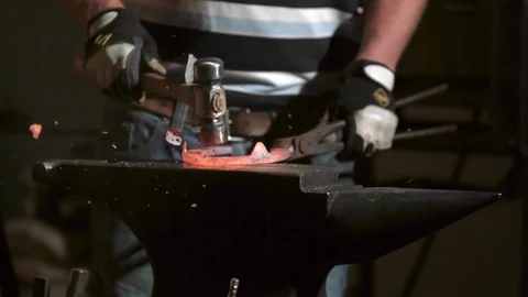 Glowing Horseshoe Explodes Slow Motion Stock Footage 71328886