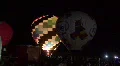 Glowing Hot Air Balloons At Dawn HD Footage