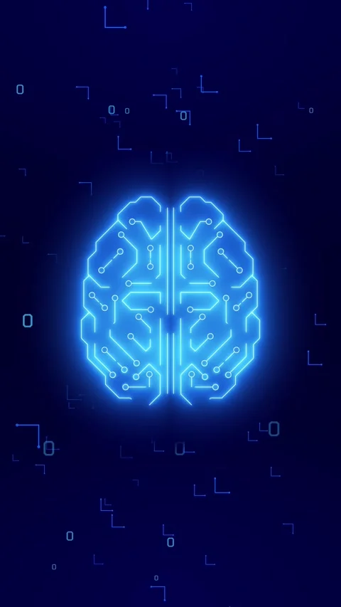 Glowing Human Brain with Data Connection Animation. Stock Footage 317302885