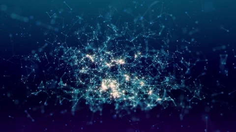 Glowing human brain with nerve cells. Video stock 134675172