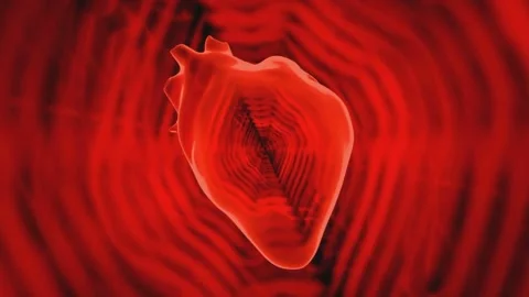 Glowing Human Heart Beating 3D Red Energy Pulse Medical Animation 스톡 동영상 331774336