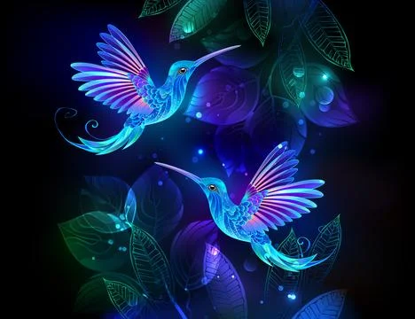 Glowing hummingbird Stock-Illustration