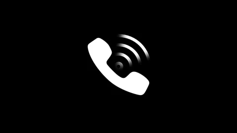 Glowing incoming call icon. Smart phone call ring icon animation. 스톡 동영상 336250100
