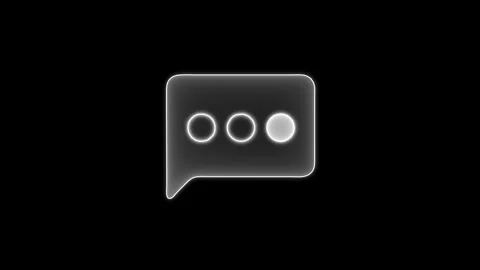 Glowing incoming message icon isolated , message icon sign . message loadin.. Stock Footage 304189962