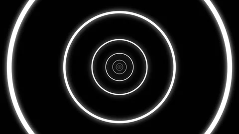 Glowing infinite tunnel loop with concentric circles Stock Footage 301627410
