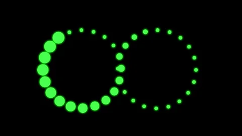 Glowing infinity-shaped animation. Animated dots creating a lemniscate. Stock Footage 343884940