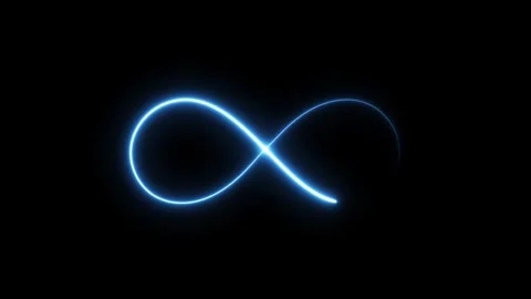 Glowing infinity sign icon animation Isolated on black background Stock Footage 320948204