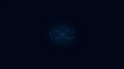 Glowing Infinity Symbol Animation Stock Footage 347895622