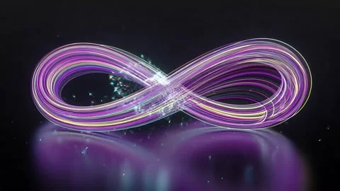 Glowing Infinity Symbol Loop Animation Background. Stock Footage 330336246