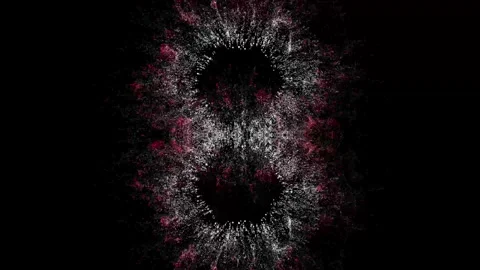 Glowing Infinity Symbol Particle Animation Dark Background Видео 339822972