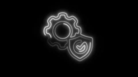 Glowing Integrity Icon in HD Video Neon Animation Stock-Footage 304555192