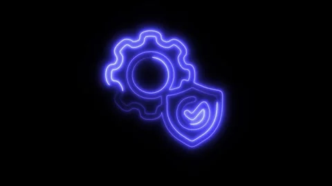 Glowing Integrity Icon in HD Video Neon Animation 库存影片 304555194