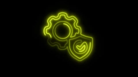Glowing Integrity Icon in HD Video Neon Animation 스톡 동영상 304555197