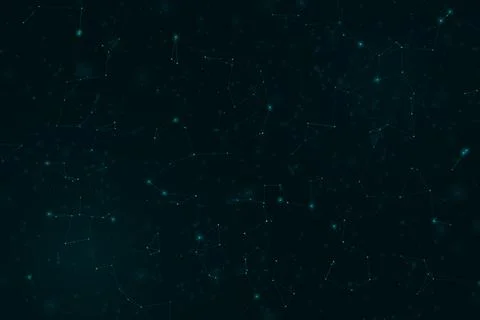 Glowing interconnected nodes and delicate lines form a futuristic digital n.. Stock Illustration