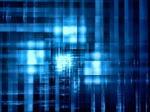 Glowing intersecting stripes - abstract background in tech style Stock Illustration