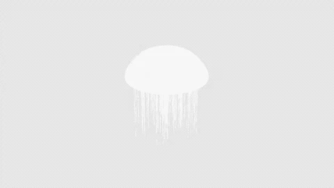 Glowing jellyfish animation Stock Footage 293371056