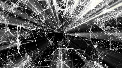 Glowing joints.Global Computer Network. Software source code and program data in Stock Footage 97253403